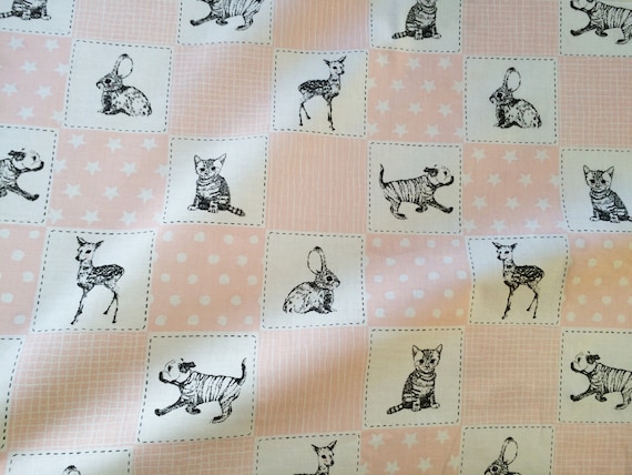 Cotton fabric Baby & Children's Fabric Kids fabric Baby Animals - Lightweight cotton fabric