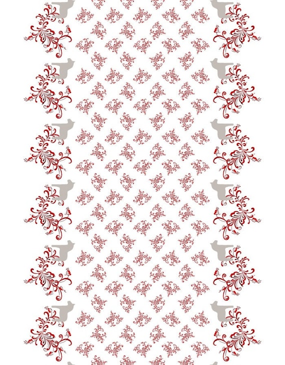 Tablecloth Scandinavian cotton fabric Swedish Dala Horse Rectangle Square