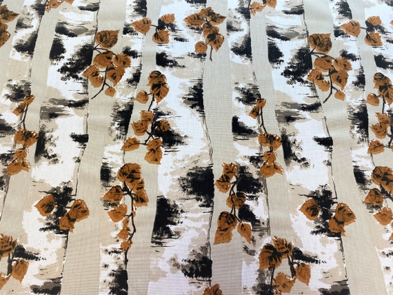 Tablecloth Birch Tree Print Scandinavian cotton fabric Table linens Round Rectangle