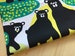Scandinavian fabric - Cotton fabric Finlayson Otsi Bear fabric - Remnants - Green and Yellow
