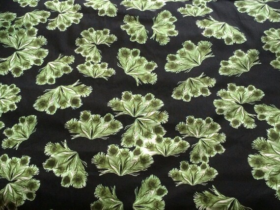 Cotton tablecloth Table runner Table linens Green/Black  - Cotton canvas - Round or Rectangular