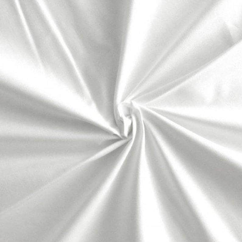 Plain Cotton Sateen Fabric White 100 Cotton 153 Cm Wide Etsy Australia