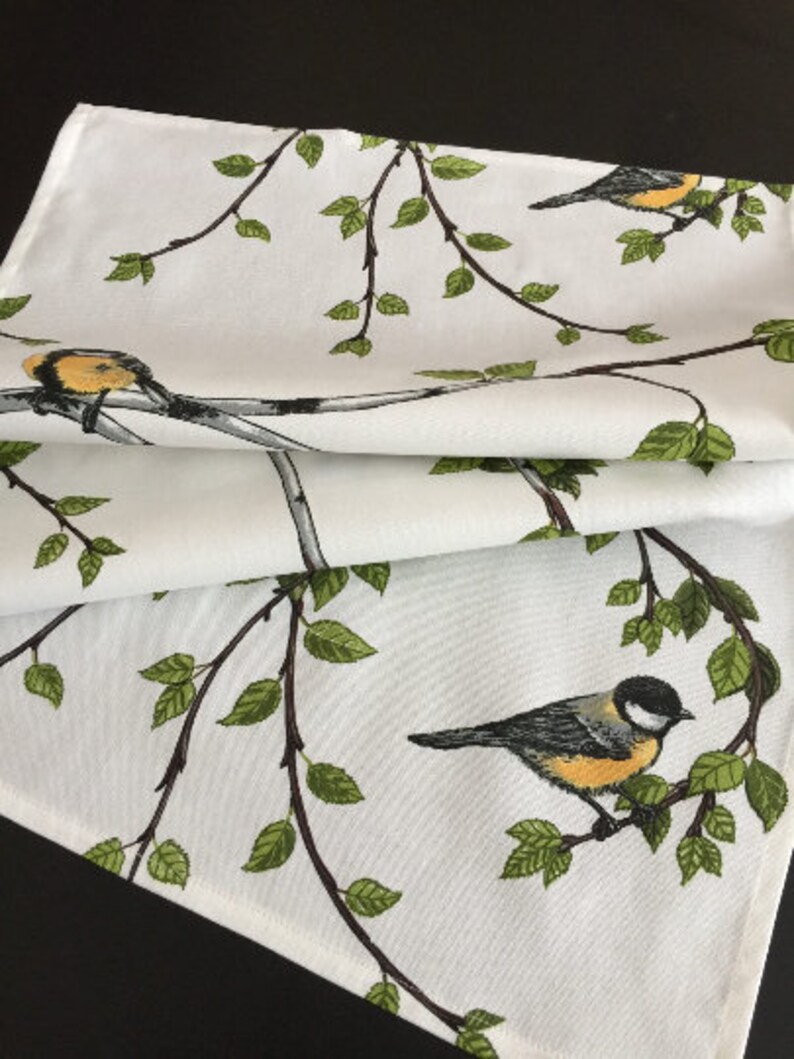 Scandinavian Cotton Fabric Birds Home Decor Fabric Curtains Etsy