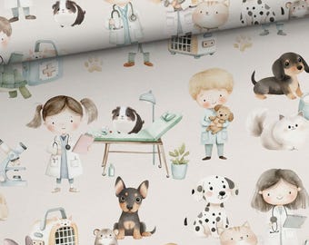 Stof kleine dierenarts Dierenstof Babydierenstof Premium katoenen stof om te naaien en quilten