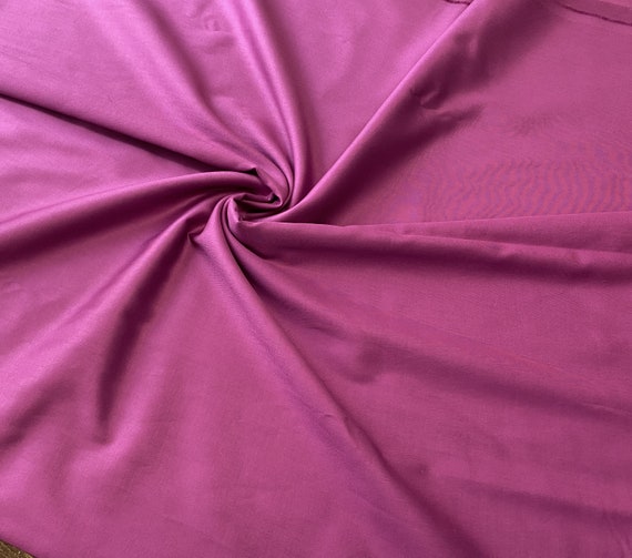 Plain cotton sateen fabric by the metre, by the yard - Magenta - 100% cotton - 153 cm wide #1929