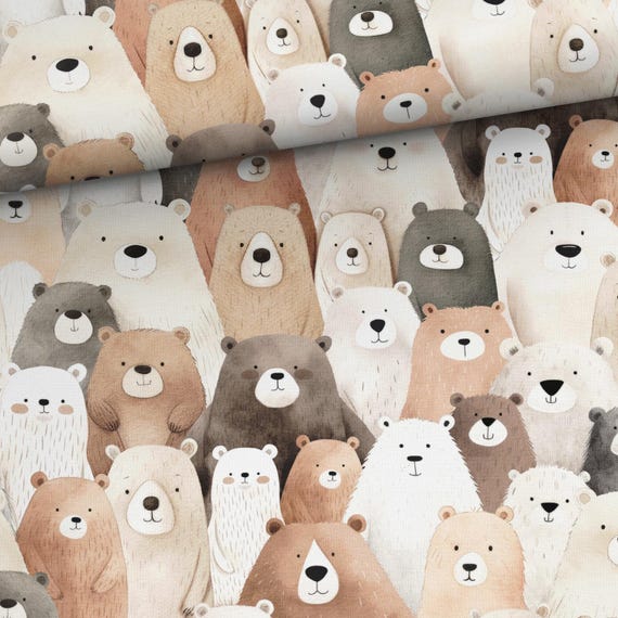 Teddy bears Animals fabric for sewing and quilting 155 cm wide