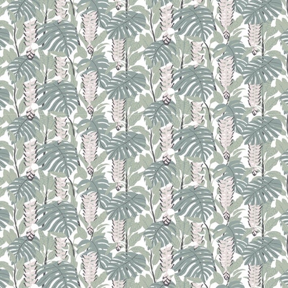 Scandinavian Cotton fabric Botanic Leaf -  59 inches (150 cm) wide