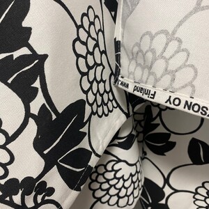 Floral Kitchen Towel Tea Towel Dish Towel Black and White Scandinavian cotton image 5