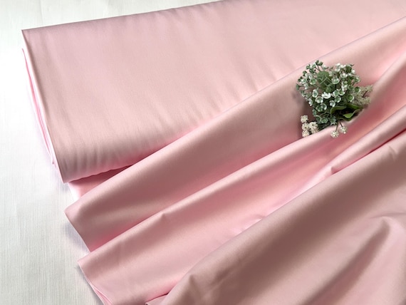 Pink Solid cotton sateen fabric, by the meter, by the yard - 100% cotton - 153 cm (59'') wide #291