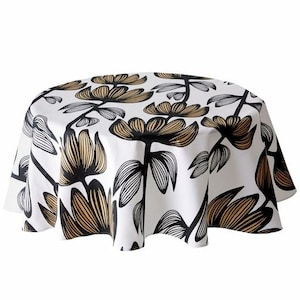 Cotton tablecloth Floral tablecloth Scandinavian cotton fabric Table Linen