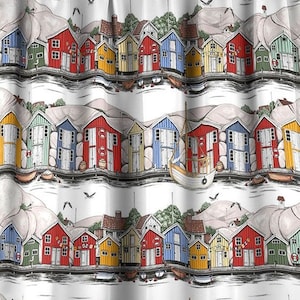 Curtain Panels - Window Curtains | Farmhouse Curtains | Lake House Decor | Cafe Curtains | Kitchen Curtains
