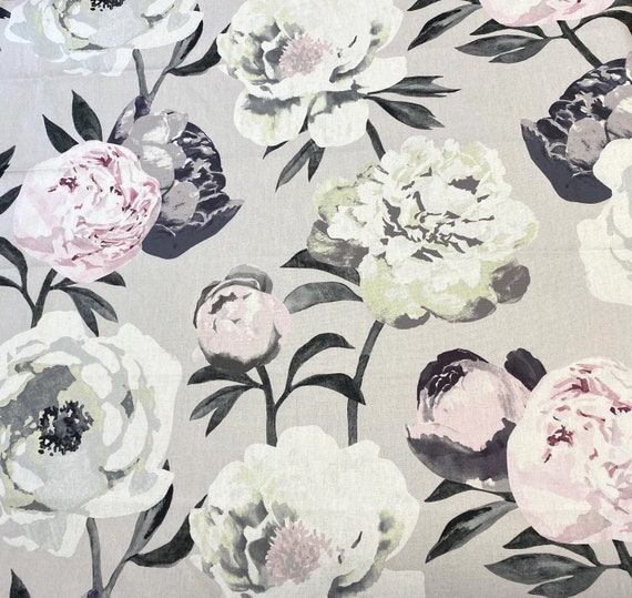 Floral tablecloth Peony, Acryl coated cotton fabric, Round Rectangle Oval Tablecloth