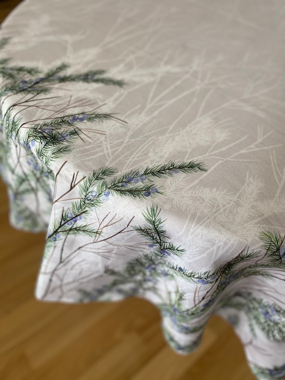 Tablecloth Table Linen Juniper Berries Plants Cotton tablecloth Round tablecloth Rectangle Tablecloth Oval Tablecloth