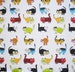 Cotton fabric Cats | Cartoon cats | 100% Cotton