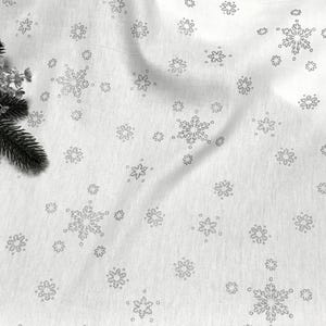 Set di 6 tovagliette natalizie in PVC argentato con fiocchi di neve per Natale, compleanno, matrimonio, banchetto, lavabile, fiocchi di neve