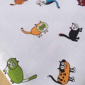 Cotton fabric Cats Kids Children's - Pure Cotton fabric - 150 cm (59'') wide