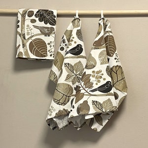 Kitchen Towel Tea Towel  Dish Towel - Scandinavian Cotton fabric - 1pc - 45cm x 70cm / 18&#39;&#39; x 27&#39;&#39;