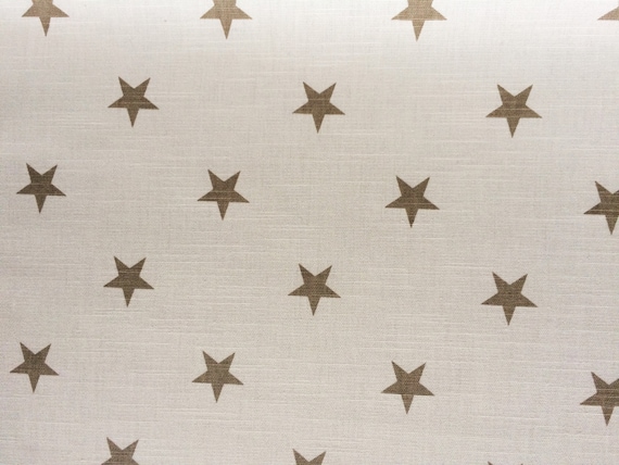 Cotton fabric Stars Scandinavian cotton fabric - Off-White Home decor fabric