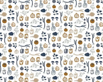 Scandinavian Cotton fabric Botanica Food theme Curtain Tablecloth fabric Home decore fabric