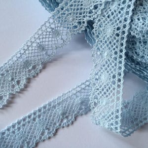 White Cotton Lace Trim 100% Cotton 0.98 25 mm wide by the metre 1.09 yards image 5