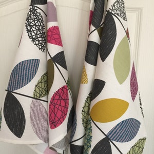 Kitchen Dish Towel Tea Towel - Scandinavian Cotton fabric -  45cm x 70cm / 18'' x 27.5"