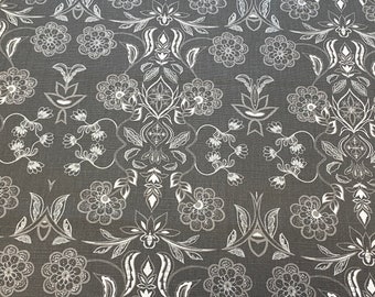 Floral Tablecloth Table Linens Acrylic coated cotton fabric Kitchen tablecloth Grey Round Rectangle Oval Tablecloth