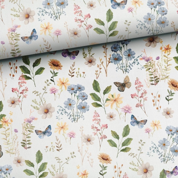Woodland Animals Floral fabric Premium cotton fabric for sewing and quilting 155 cm wide