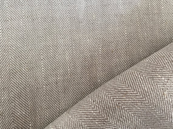 Linen fabric Herringbone linen fabric Natural Linen Home decor linen fabric