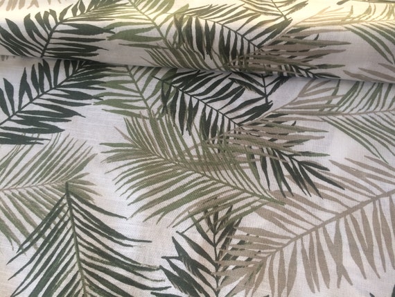 Scandinavian cotton fabric Botanic Leaf Green - 100% Cotton - 150 cm (59'') wide