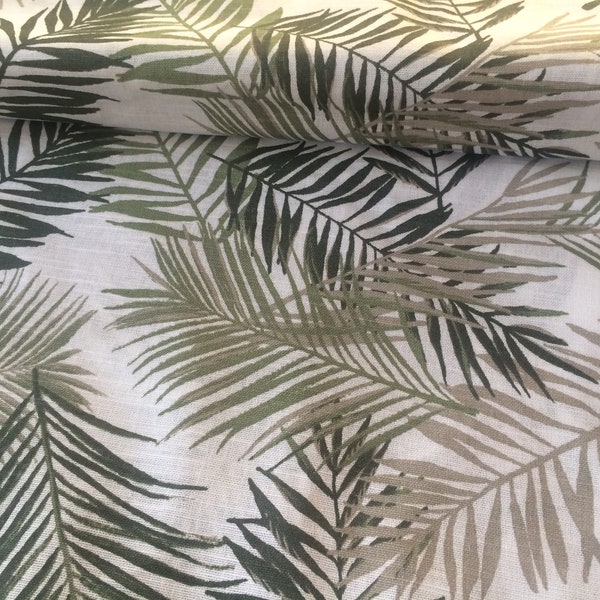 Scandinavian cotton fabric Botanic Leaf Green - 100% Cotton - 150 cm (59'') wide