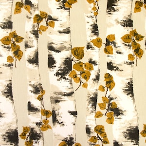 Scandinavian cotton Fabric Printed Fabric Birch Tree print Fabric Nature fabric