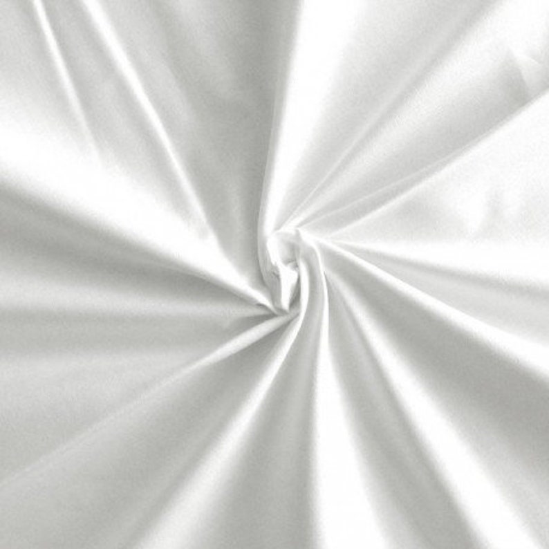 5 Yards Plain Cotton Sateen Fabric White 100 Cotton Uni Etsy