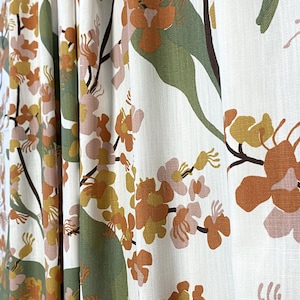 Floral Baumwolle Vorhänge Panel Pflanzen & Blumen Vorhänge Cafe Küche Valnace