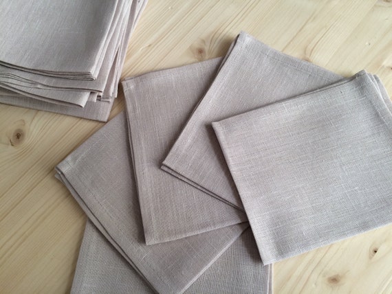 Plain Linen napkins Pure linen cloth napkins Pale Mauve