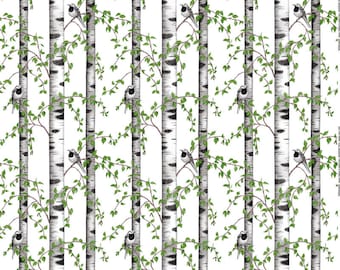 Cotton Curtains Panel Decor Cafe curtain Kitchen valance Scandinavian cotton fabric Birds