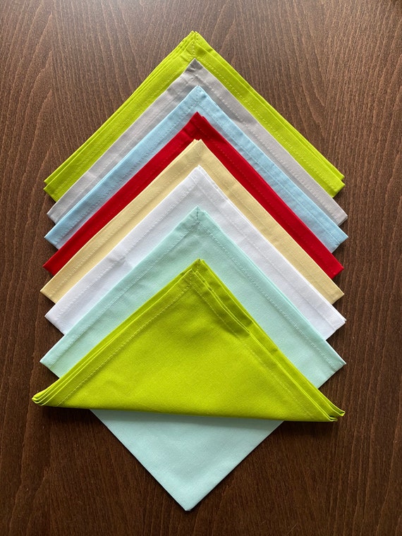 Cotton Napkins Solid Cotton napkins Table linens Reusable Unpaper napkins Assorted
