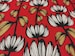 Scandinavian Cotton fabric Finlayson 'Alma' Red Floral Big Print - Cotton canvas - 59 inches (150 cm) wide