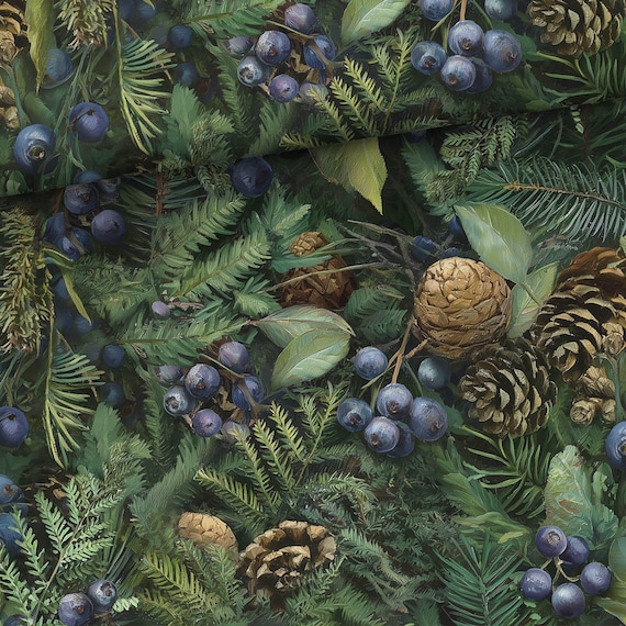 Treasures of the forest Woodland fabric Premium cotton fabric for sewing and quilting