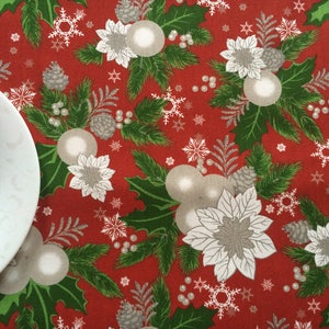 Tablecloth  -Table runner - Table Linens - Scandinavian cotton canvas fabric - Christmas Decor Table linen