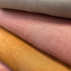 Set of 4 Linen fabric remnants / Linen leftovers/ Bundle Linen fabric Scraps DIY