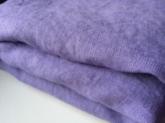 Linen fabric Soft Stone Washed linen fabric Lavender - Lilac - 145 cm (57'') wide