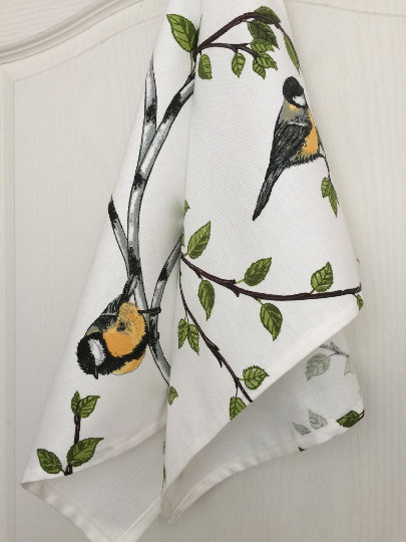 Scandinavian Cotton Fabric Birds Home Decor Fabric Curtains Etsy