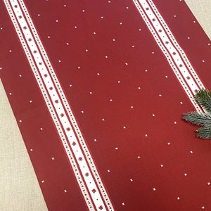 Table runner Dark Red Cotton fabric acrylic coated Christmas table runner 56*212cm/22&#39;&#39;x83&#39;&#39;