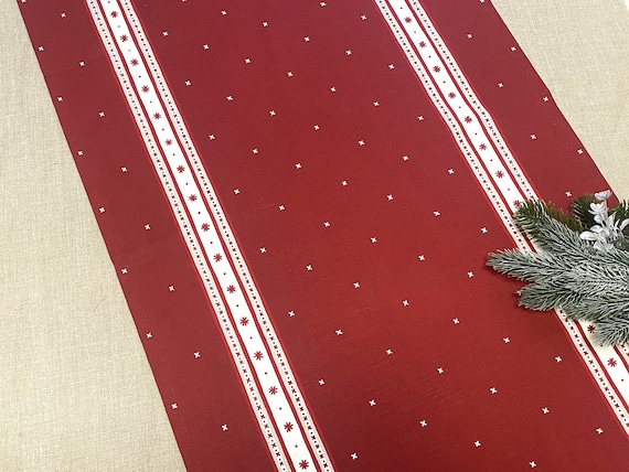 Table runner Dark Red Cotton fabric acrylic coated Christmas table runner 56*212cm/22''x83''