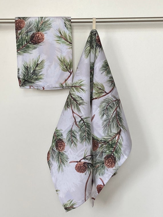 Kitchen Towel Tea Towel  Dish Towel  Pine cone towel Cotton towel