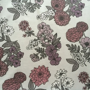 Scandinavian fabric Cotton fabric  Svanefors Floral - 150 cm wide