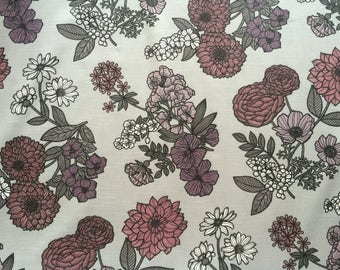 Scandinavian fabric Cotton fabric  Svanefors Floral - 150 cm wide