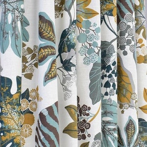 Floral Curtains - Linen Curtains | Kitchen Curtains | Bedroom Curtains | Boho Curtains | Apartment Decor | Curtain Panels