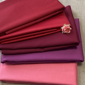 Plain cotton sateen fabric by the metre, by the yard - 100% cotton - 153 cm wide