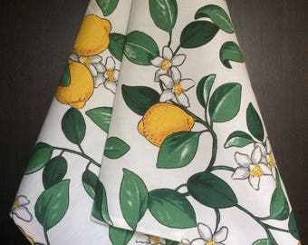 Kitchen Towel Tea Towel  Dish Towel - Scandinavian Cotton fabric  - Yellow Lemons